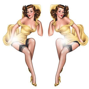 Set Pin Up Aufkleber Sticker Oldtimer Youngtimer Retro Rockabella Rockabilly V8 - Bild 1 von 1