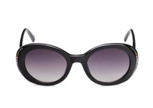 Swarovski Sonnenbrille schwarz oval Farbverlauf KRISTALLE Größe 50 neu mit Etikett - Bild 1 von 5