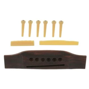6String Rosewood Guitar Bridge Pins Saddle Nut for Acoustic Guitar Accessory - Picture 1 of 10
