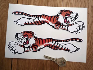 LEAPING TIGER Triumph Sunbeam STICKERS 200mm Par Classic Car Bike Race Racing - Imagen 1 de 1