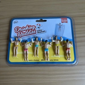The Original Drinking Buddies Novità Buddies Marcatori Bevande Set di 6 Nuovi Party - Foto 1 di 2