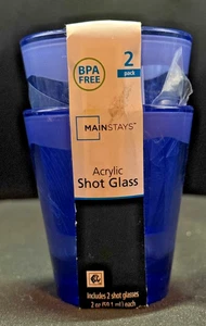 Hauptstreben - Acryl Schnapsglas - blau - 2er Pack - BPA frei - Bild 1 von 5