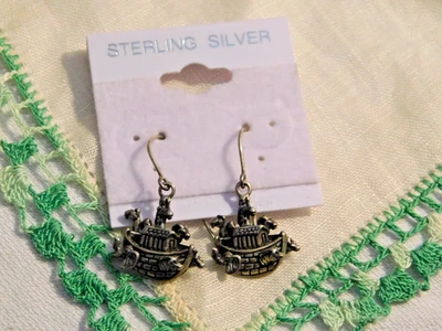 Sterling Silver Noahs Ark Earrings Shube Dakota 925 - Image 1 of 4