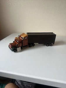 New 3-Tone Solid Wood Sleeper Tractor Trailer Semi-Truck Handmade 18” Length - Picture 1 of 24