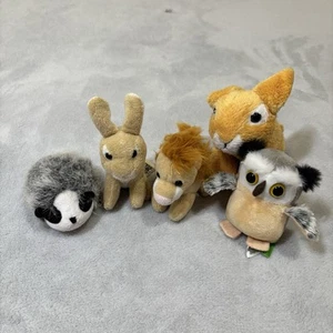 Living Nature Animal Plush Bundle 5 Five Soft Toys Badger Rabbit Lion Owl - Picture 1 of 24