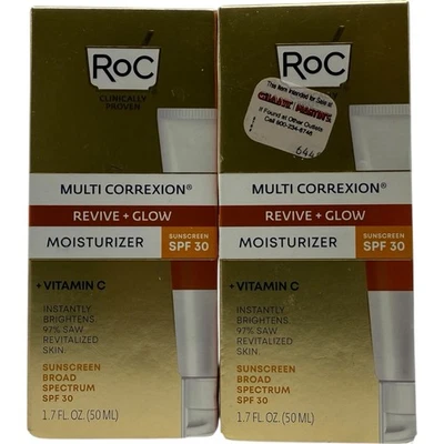 (2) Crema hidratante Roc Multi Correxion Vitamina C Revive + Glow FPS 30 Exp. 27/02 Foto 1 de 4