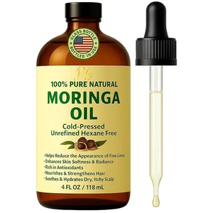 Aceite Orgánico de Moringa para Cuidado Facial, Capilar y Dérmico 4 fl oz - Picture 1 of 6