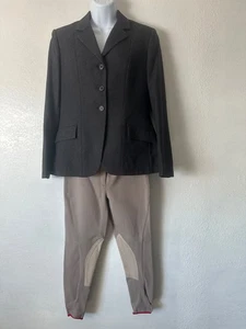 English Riding Seat Suit Womens Small Wool Jacket Pants Equestrian Show - Picture 1 of 22
