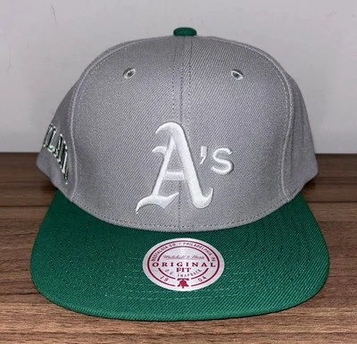 Mitchell & Ness Oakland Athletics Team Classic Spell Out SnapBack Hat Cap New - Image 1 of 4