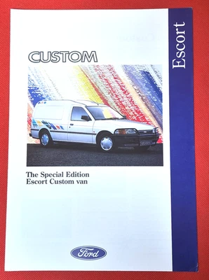 Ford Escort 1992 furgoneta personalizada folleto de ventas - estándar popular 40 60 - excelente Foto 1 de 4