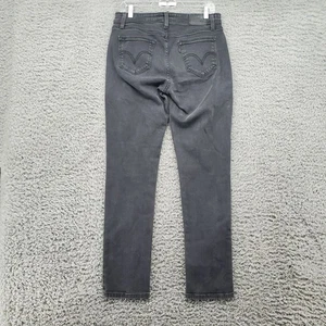 Jeans Levis para mujer 29 negro lavado 529 curvilíneo ajustado elástico tiro medio bolsillo en V - Imagen 1 de 10