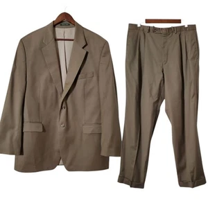 Lauren Ralph Lauren Suit 46R Blazer Brown Wool 34x30 Trousers Union Mens - Picture 1 of 24