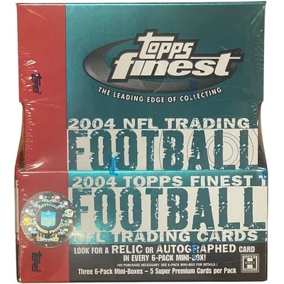 2004 TOPPS FINEST NFL FOOTBALL HOBBY BOX BEN ROETHLISBERGER RC NEW SEALED - Image 1 of 4