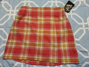 Art Class | Kids Plaid Skirt Red & Yellow Plaid Short Skirt|Size: L 10/12 Girl - Picture 1 of 5