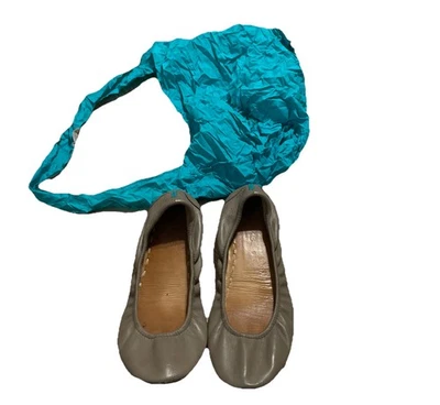 Sapatilhas de balé dobráveis Tieks by Gavrieli couro italiano bronzeado fosco tamanho 9 H62 - Imagem 1 de 4