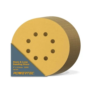 50 PCS 100 Grit - 5 Inch 8 Hole Hook and Loop Sanding Discs, 5" Sanding Pads ... - Picture 1 of 7
