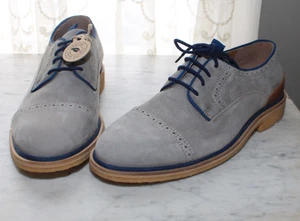 Neu mit Etikett Johnston and Murphy grau gebürstetes Wildleder Oxford Schuhe Kreppsohle 8,5 M - Bild 1 von 8