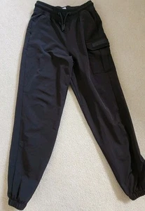 Boys Black Tech Cargo Pants Size 8 EUC - Picture 1 of 3