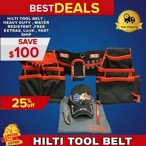 HILTI TOOL BELT , HEAVY DUTY , WATER RESISTENT ,FREE EXTRAS, L@@K , FAST SHIP - Picture 1 of 9
