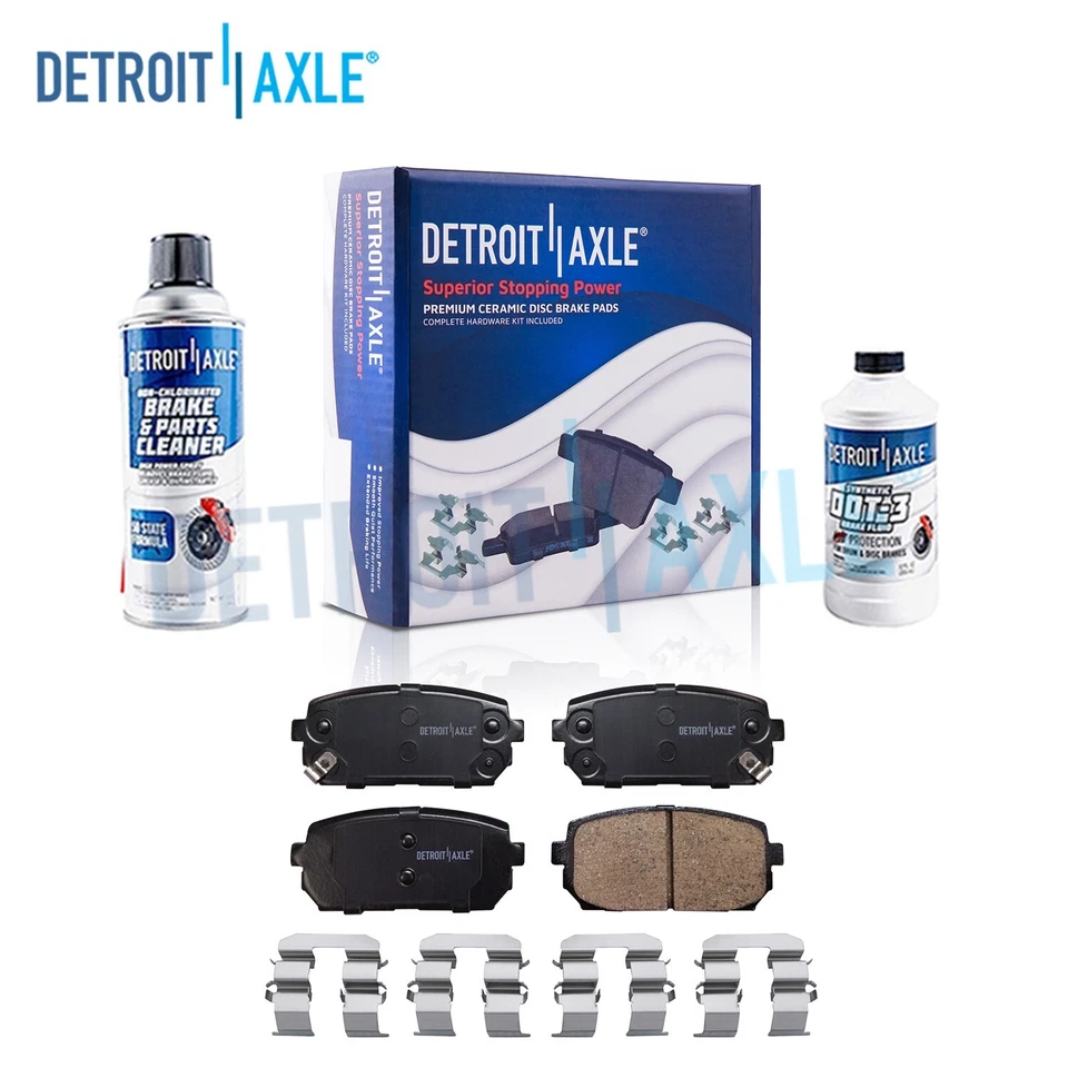 Pastillas de freno traseras de cerámica con herrajes + líquidos para Kia Rondo 2007-2010 2009 2012 Foto 1 de 4