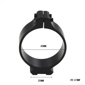 40mm Barrel Ring w/20mm Picatinny Rail Mount Scope Bases Sighting Clamp - Picture 1 of 5