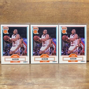 Lote de TRES tarjetas de baloncesto Fleer #126 1990 Mark Jackson New York Knicks - Imagen 1 de 2