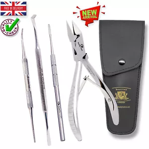 Chiropody Toe Nail Clippers For Thick Nails, Ingrown Toenail Files, Black File. - Picture 1 of 4