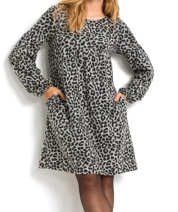 Urban Women's Size 10 Animal Print Midi Winter Dress with Pockets, BNWT, RRP $90 - Picture 1 of 3