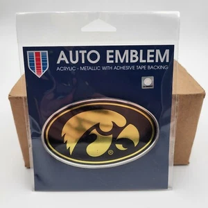 Iowa Hawkeyes WinCraft Auto Emblema Acrílico Metálico con Respaldo de Cinta Adhesiva - Imagen 1 de 5