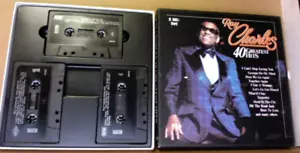 Beautiful 3 CASSETTE album Box Set Ray Charles 40 Greatest Hits Black cartridge - Picture 1 of 9