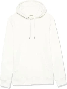 Felpa con cappuccio uomo pullover in pile lavato - grigio pallido - XL - nuova - Foto 1 di 2