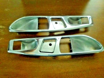 1984 Mercedes-Benz R107 380SL - Inner Door Handle Chrome Bezel Pair Left & Right Foto 1 de 4