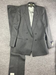 VNTG Rue Royale Nino Cerruti 2 piece Suit Men's 44 x 38 Gray USA 100% Wool NWT