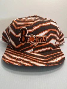 Vintage Cleveland Browns Zubas Zebra Print Snapback Hat NFL USA NEW DEADSTOCK - Picture 1 of 7