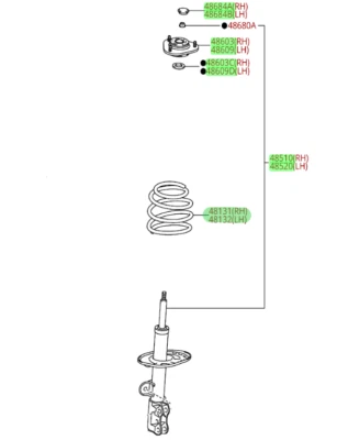Juego de muelles amortiguadores delanteros y traseros Scion xB 2011 originales OEM OE Foto 1 de 2