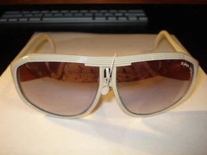 Vintage  Gray  Plastic Frame Brown Lens  Sunglasses 1980's    Super Sport! - Picture 1 of 2