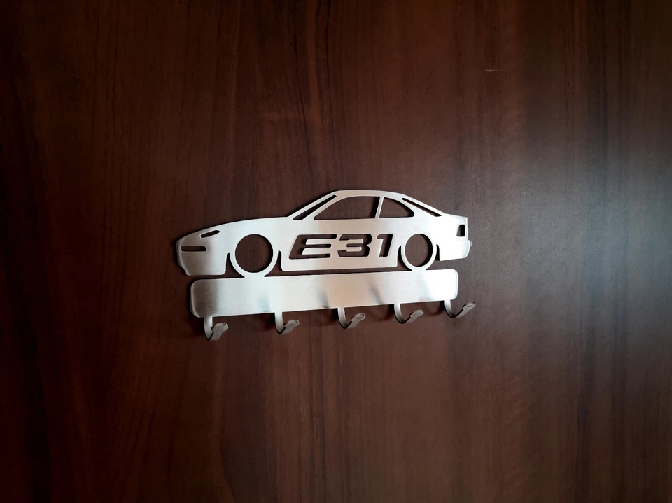 Porta llaves colgante BMW 8 E31 840 850 V12 CUPÉ CSI CI I B12 V8 5.0 acero inoxidable Foto 1 de 3