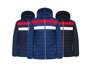 Hombre Acolchado Diseñador Moda Chaqueta Burbuja con Capucha Cremallera Abrigo 3 - Imagen 1 de 3