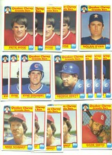 (74) 1986 QUAKER GRANOLA SET w/EXTRA RYAN (4)ROSE (3)SANDBERG (4)BRETT (2)RIPKEN