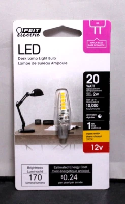 FEIT Electric LED Desk Lamp Light Bulb 170 lumens Warm White G4 20 Watt 12V T2 - Image 1 of 2