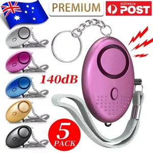 140dB Personal Alarm Safety Keychain Panic Security Emergency Keyring Girls Kids - Picture 1 of 11