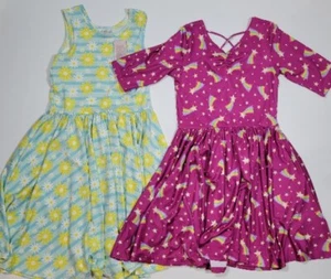Dot Dot Smile Girls Dress Lot 8/10 Ballerina Twirl Dress-New Flowers Stars - Picture 1 of 9