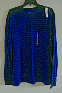 Mens Knit Shirt Size XL  Blue Striped Crew Old Navy - Picture 1 of 2