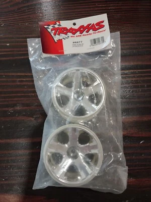 Traxxas #5577 Mirror-Chrome All-Star 2.8" rodas (2) dianteiras: Jato 3.3 e 2.5 - Imagem 1 de 3