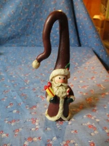 b. Santa Claus Figurine Red Funny Hat 4 3/8 Inch High - Picture 1 of 4