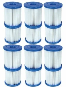 12 Pack Flowclear Size I Filter to fit Bestway 330 & 530 gal/h Filter Pump - Picture 1 of 3