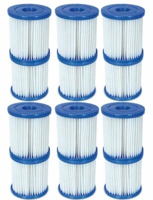 12 Pack Flowclear Size I Filter to fit Bestway 330 & 530  gal/h Filter Pump - Image 1 of 3