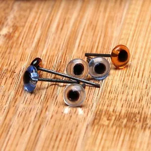 150 pares de ojos de vidrio de 5 mm para fieltro de agujas oso juguete azul marrón transparente - Imagen 1 de 5
