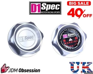 D1 SPEC OIL FILLER CAP SILVER FOR MITSUBISHI LANCER EVO GALANT COLT FTO PAJERO - Picture 1 of 4
