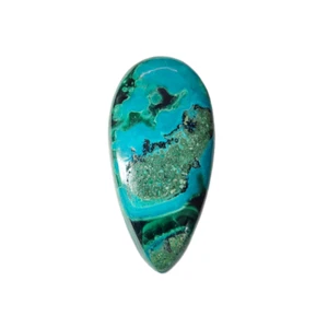 75.20 Carat 44x22x9 MM Designer Natural Chrysocolla Malachite Cabochon Gemstone. - Picture 1 of 6